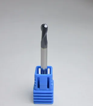 

10PCS DIA 4mm L=50mm HRC45 R2.0 2 flutes Tungsten Carbide Ball Nose End Mill CNC milling cutter wholesale for mold steel