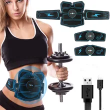 8 шт., беспроводной стимулятор мышц, тренажер, умный фитнес, тренировка живота, Электрические наклейки для похудения, пояс для похудения, унисекс