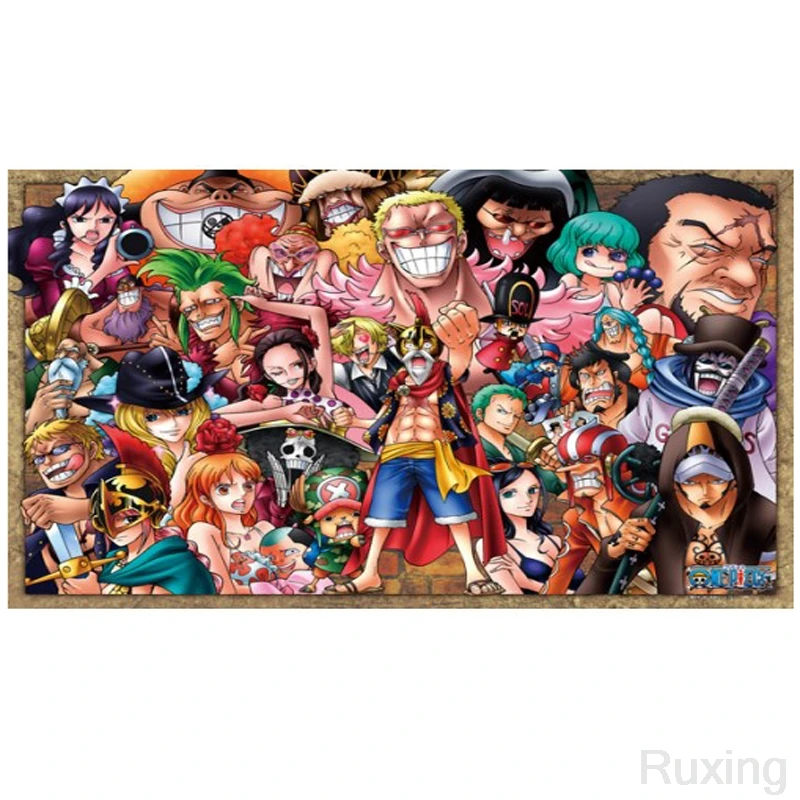 

new DIY Crystal full drill square 5D diamond painting Japanese anime "One Piece" character collection Mosaic rhinestone painting