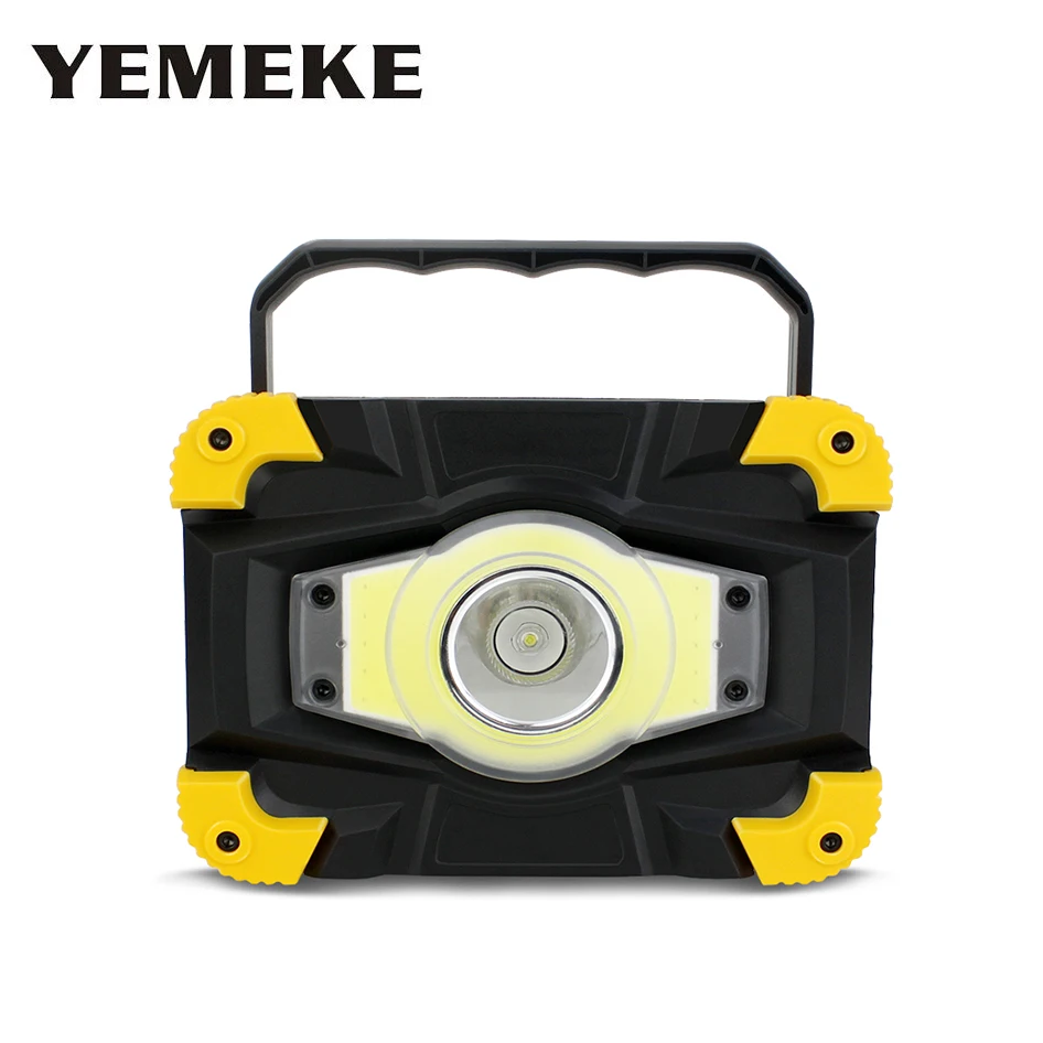 

LED Portable Spotlight Work Light Rechargeable 20W USB Charger COB Worklight Floodlight Searchlight Emergency Camping Lamp