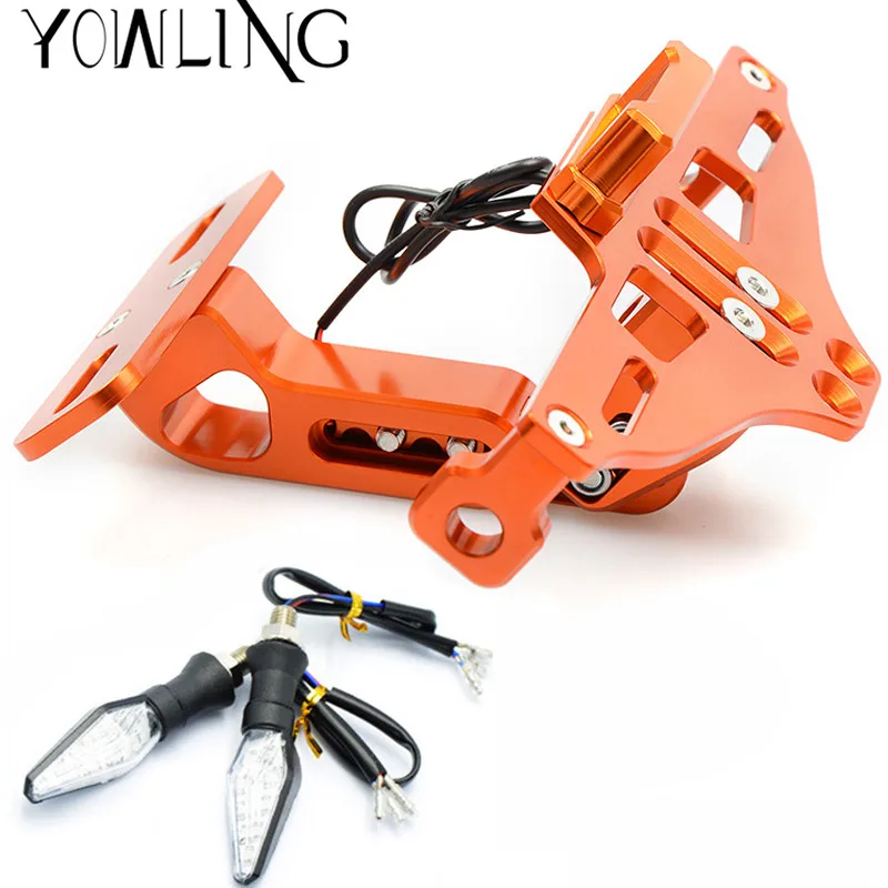 

Motorcycle Adjustable Angle License Number Plate Frame Holder Bracket for KTM duke 690 Duke 390 125 RC 390 125 250 SMC 1190 1290