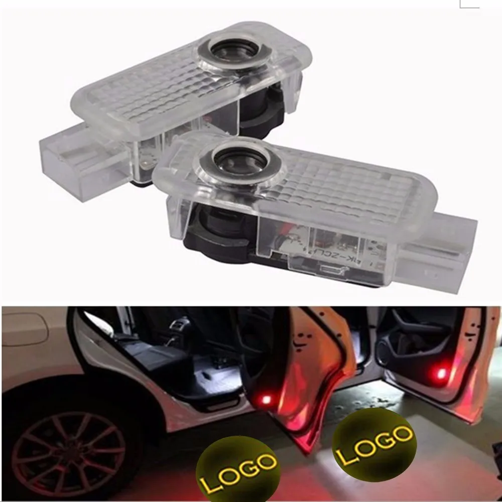 2 pz wireless door light mark of led projector laser yourself for Audi