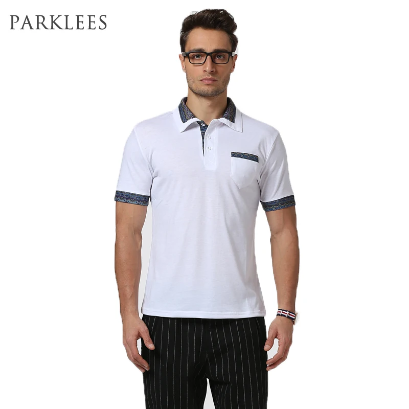 Buy Floral Printed Men Polo Shirt Short Sleeve