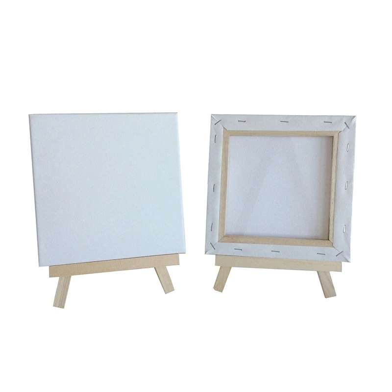 White Primed Blank Drawing Novelty Display Acrylic Frame Oil paint board 10*10CM Crafts Painting Framed DIY 10pcs