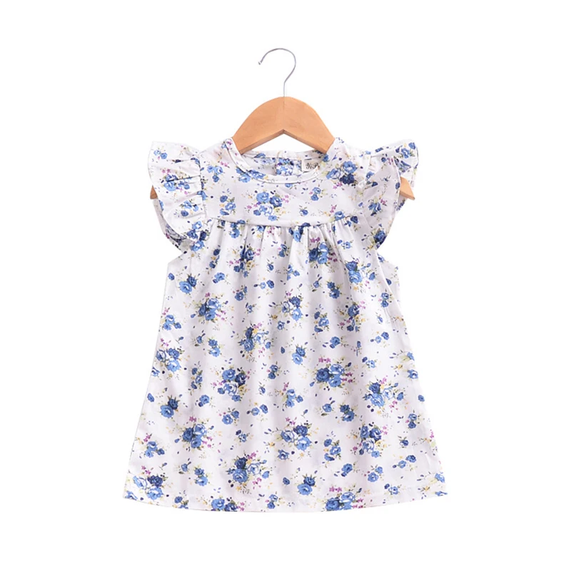 

Mother nest 2018 Summer New Girls Flower Puff Sleeves Dress Cotton Children Kids Clothes Toddler Baby Birthday Kids Dresses