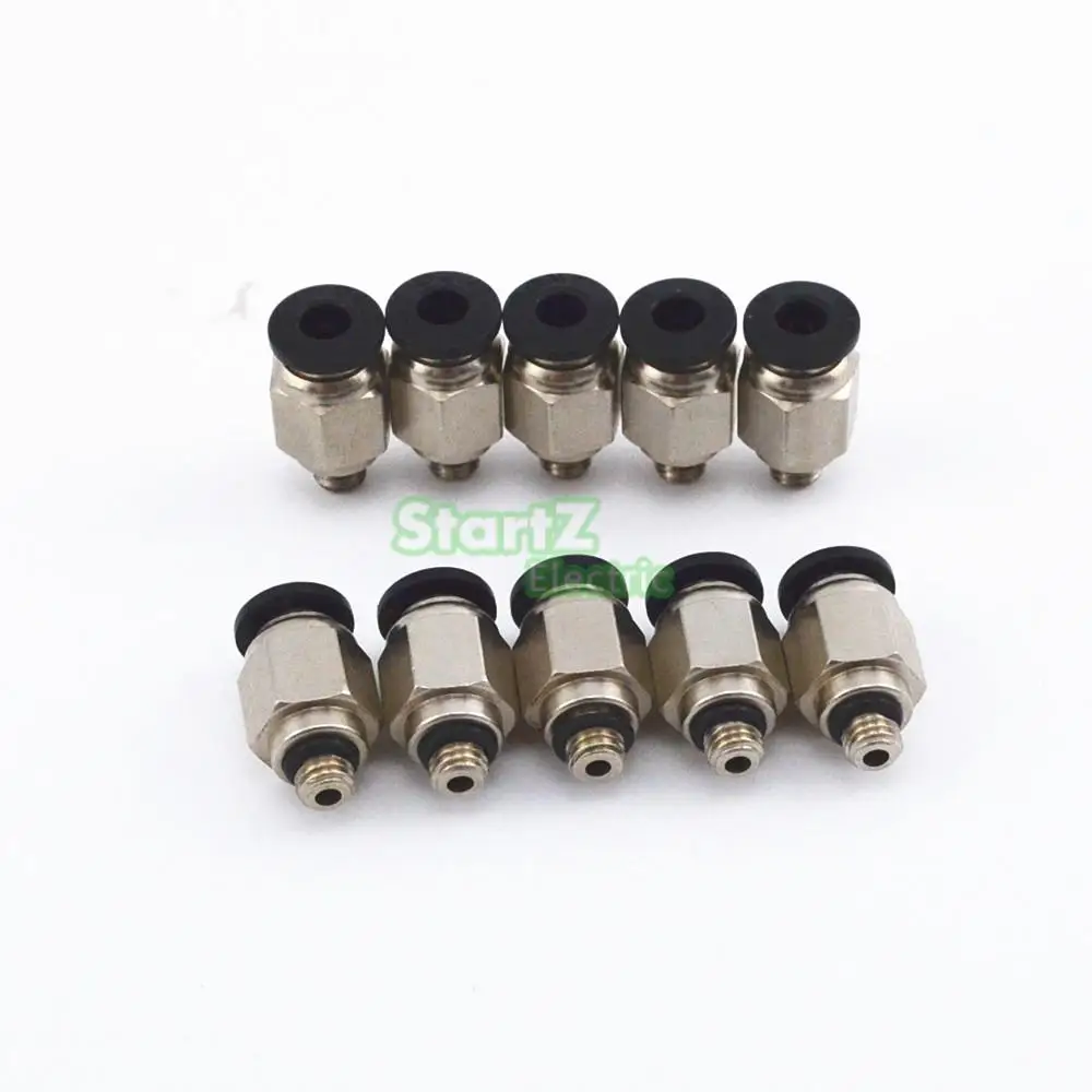 

10PcsHigh quality 6mm to M5'' Thread Male Straight Pneumatic Tube Push In Quick Connect Fittings Pipe