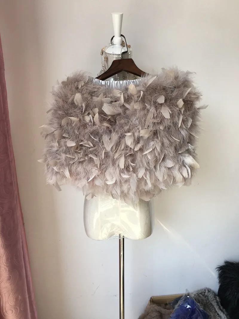 natural real turkey fur skirt for women (2).JPG