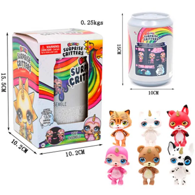 

2019 hot New Sparkly Poopsie Slime Surprise Unicorn Product Squeeze Sparkly Critters Cans Shaky Toys Gifts for kids