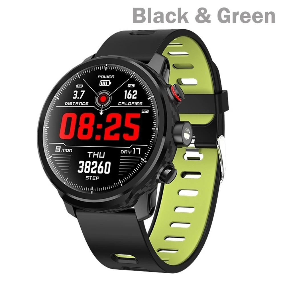 Новые L5 Смарт-часы для мужчин IP68 Водонепроницаемые несколько видов спорта режим сердечного ритма погоды Bluetooth умные часы в режиме ожидания 100 дней - Цвет: Зеленый