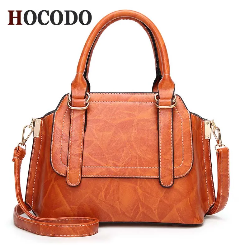 

HOCODO 2018 new fashion women's motorcycle bag Casual Women Soft Pu Leather Handbag Female Shoulder Bag