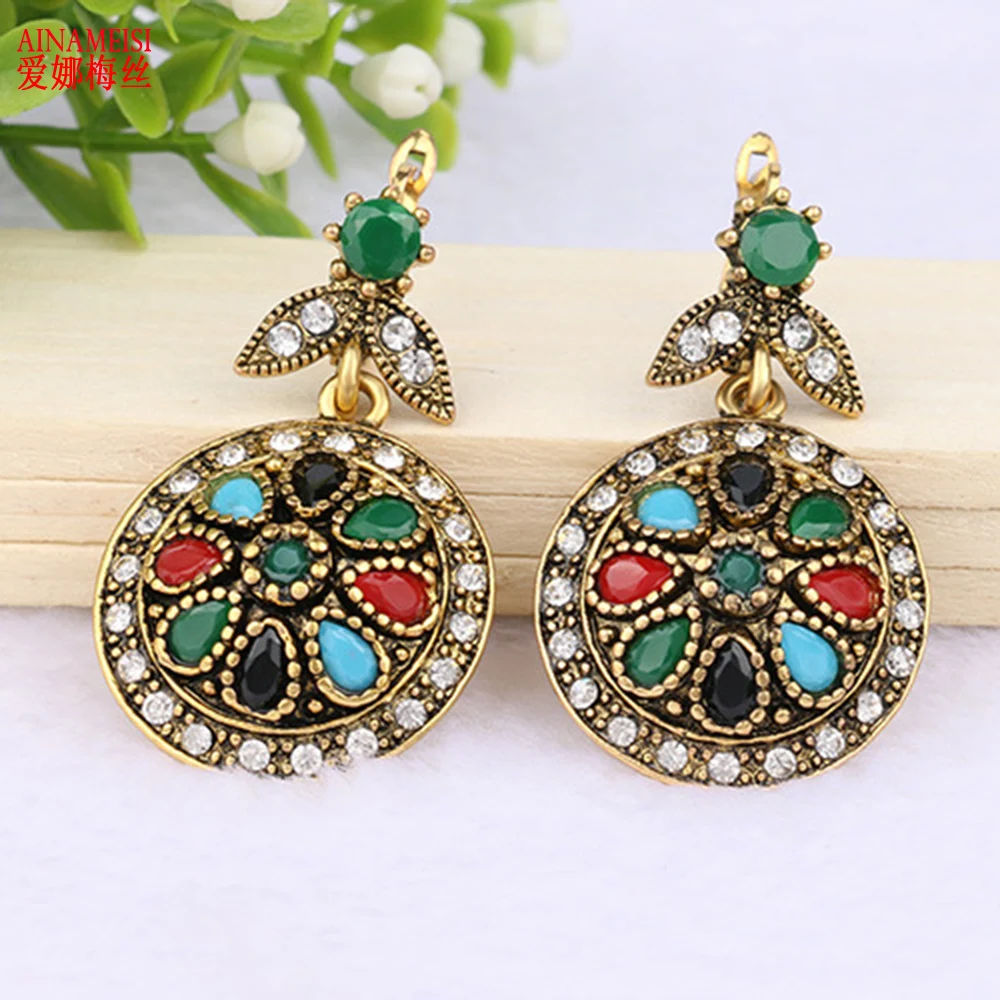 

AINAMEISI Jewelry 2017 New Zinc alloy Vintage Clip Earring Bohemia Big Long Metal Earrings Female