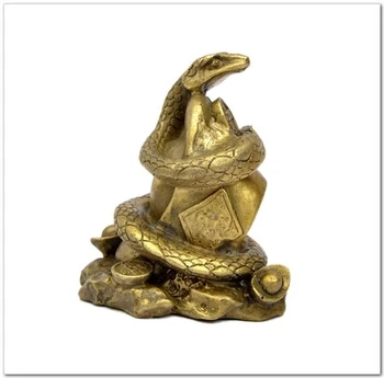 

A copper snake Zodiac monkey m Liuhe mascot Home Furnishing feng shui ornaments