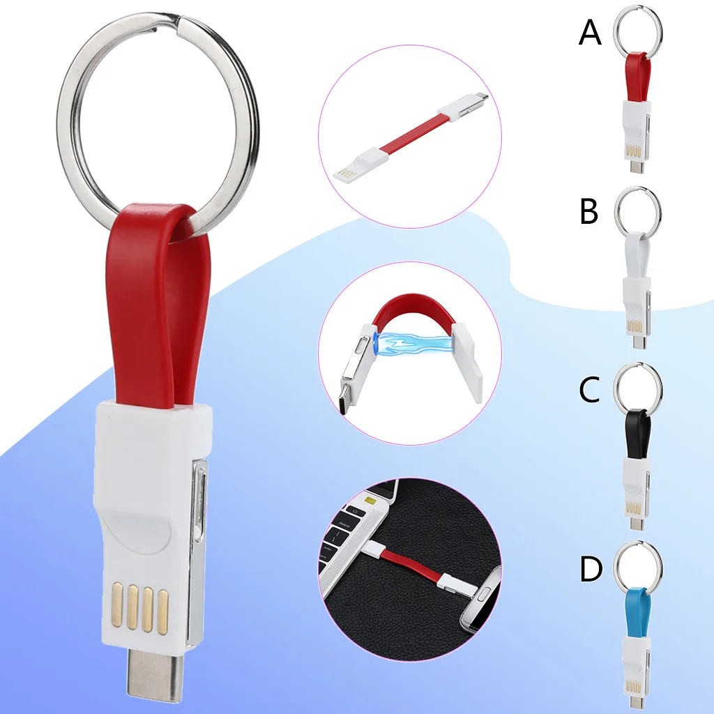 

mobile phone charger usb type c type c cable Magnetic Micro USB Type-C Charger Data Charging Cable Cord Keychain 9CM Short z75