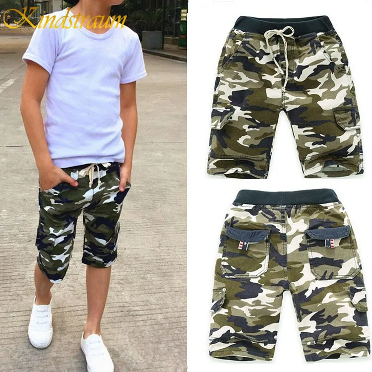 

Kindstraum Boys New Camouflage Shorts Fashion Kids Casual Trunks Pocket Short Trousers Children Summer Soft Harem Pants, MC655
