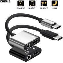 Cherie type C до 3,5 мм Aux аудио наушники зарядное устройство адаптер для samsung huawei Xiaomi 2 в 1 type-C зарядный кабель разветвитель