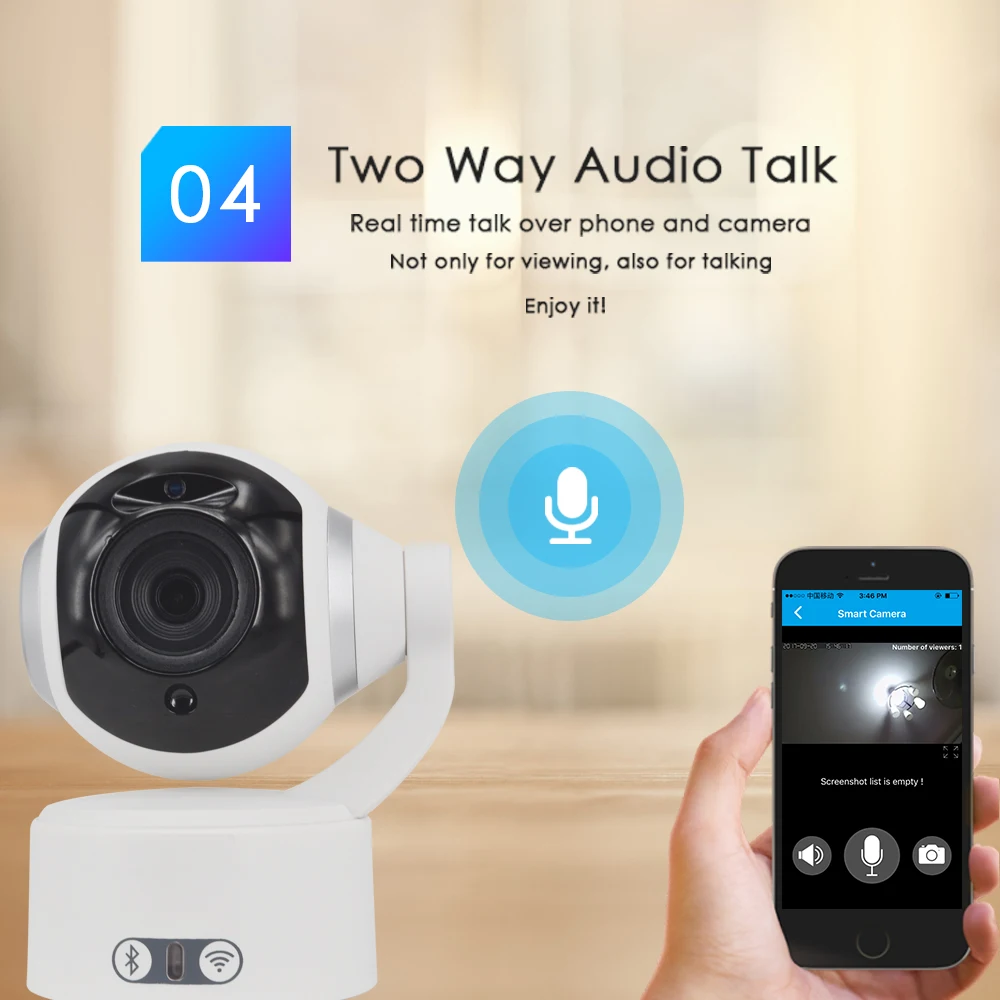 CTVMAN Wi Fi камера безопасности 1080p 2mp с Bluetooth динамиком PTZ Беспроводная IP мини