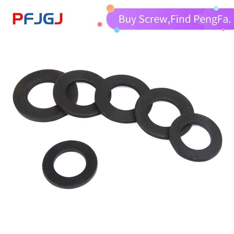 

Peng FaM2M2.5M3M4M5M6M8M10M12 8.8 DIN125 ISO7089 GB97 Carbon Steel Flat Machine Washer Plain Black Washer Furniture Gaskets