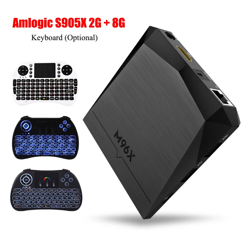 

M96X Android 6.0 S905X 2GB RAM 8GB ROM WIFI 3D 4K H.265 Dolby Smart TV BOX with LED Indicator Media Player Set Top Box