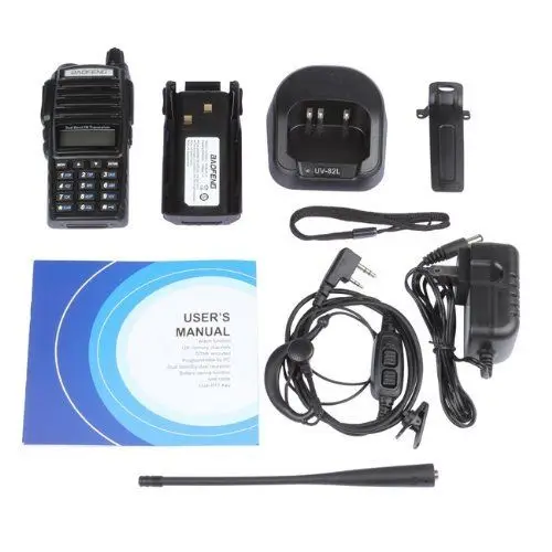 Baofeng UV 82 VHF UHF 136 174/400 520 МГц Любительская двухсторонняя рация с наушниками US EU