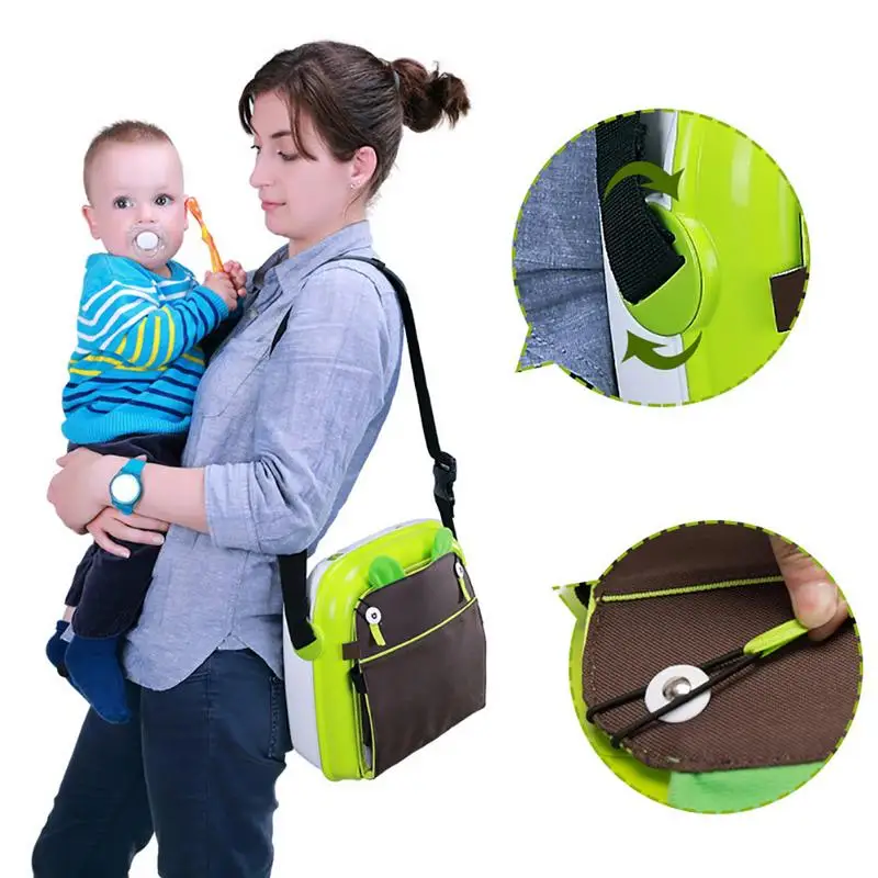 

New arrival 2 in 1 Baby Dining Chair Diaper Backpack Large Mummy Bag Waterproof Safety Belt booster Seat Folding Travel bag