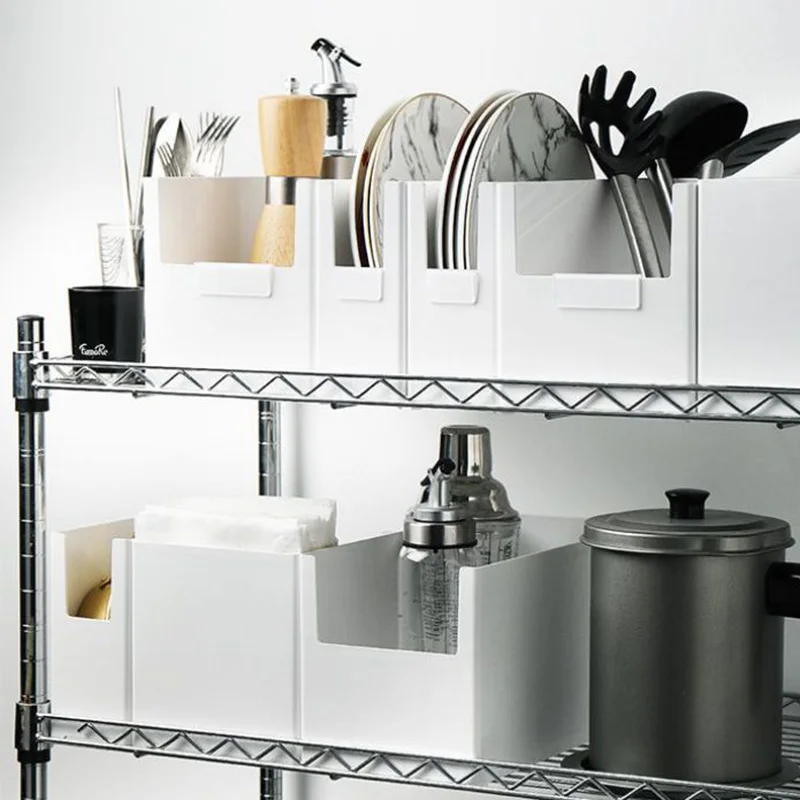 

Stackable Holder Multi-Functional Storage Box Cabinet Plastic Container Household Organizer Drawer Divider