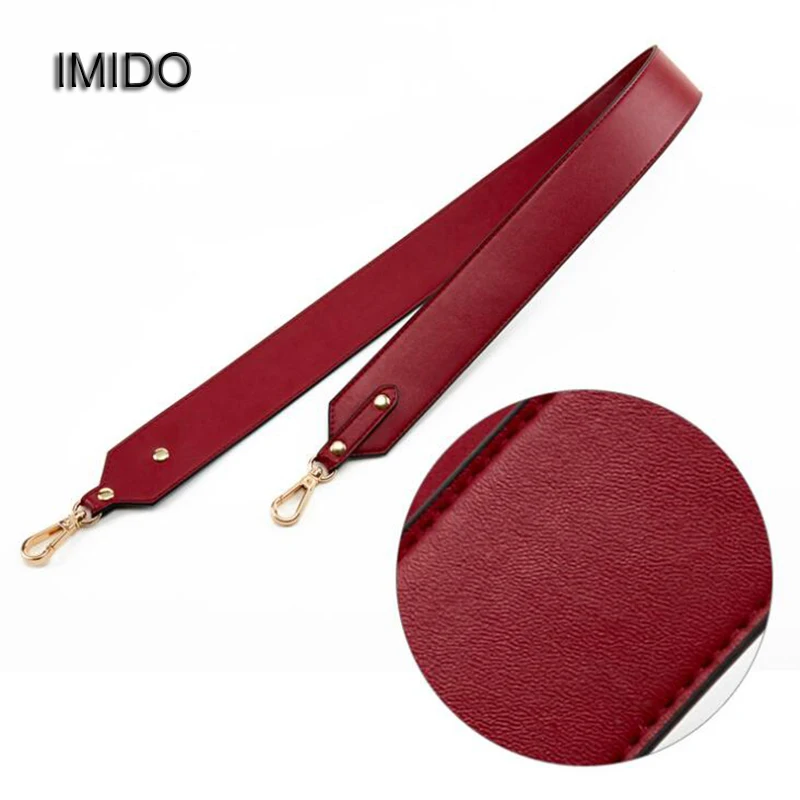 IMIDO 100% Genuine leather Women Men replacement straps shoulder belt bag handbag accessories parts for bags ornament Red STP090 IMIDO 100% Genuine leather Women Men replacement straps shoulder belt bag handbag accessories parts for bags ornament Red STP090