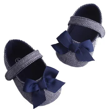 

Infant First Walkers Baby Prewalker Toddler Girls Kid Bowknot Cotton Soft Sole Anti-Slip Crib Shoes Baby Princess Shoes
