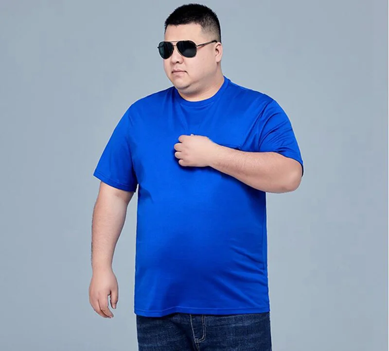 Мужские большие 5XL 8XL простые футболки с коротким рукавом летние однотонные футболки Плюс Размер 9XL 10XL 12XL мужские черные серые футболки мягкие Топы красные