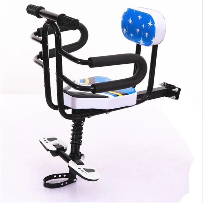 

Free Shipping Folding Bicycle Child seat Electric Car Front Faby Shock Absorber Seat Full Fence Seat Belt Child Baby Chair