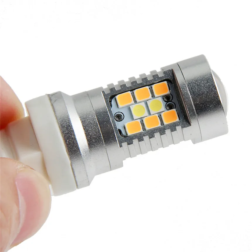 

Car-stlyling 1 PCS  High Power 3157 Dual-Color Switchback 28-SMD LED Turn Signal Bulbs New #5.19