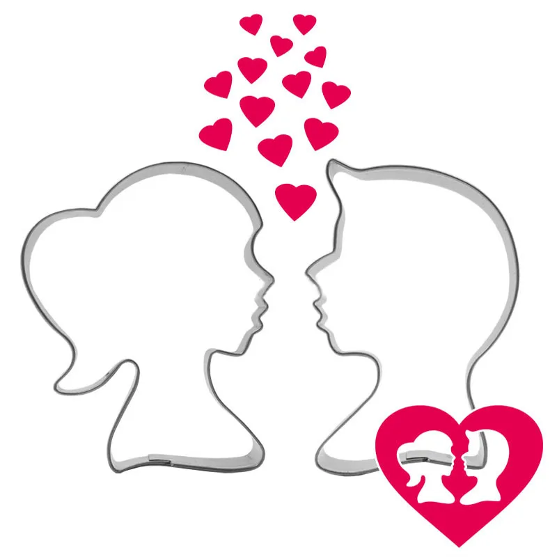 

3D Cookie Cutter Lovers Shape cake decorating tools Baking Molds for Wedding Cake Decor Pastry Fondant Cake Biscuit