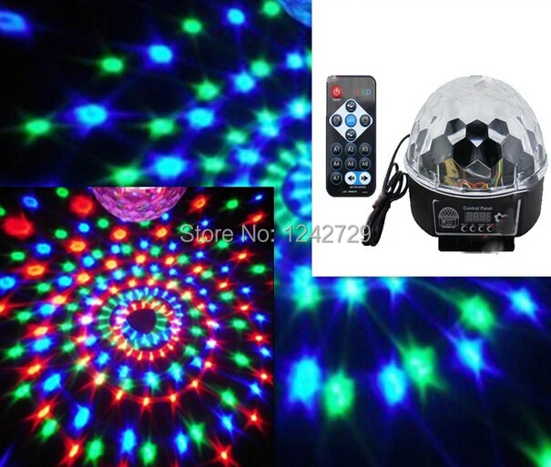 

HOT Sale Panel Voice Remote Control Nightling6x LED Crystal Ball Party Ligh Disco DJ Stage Light