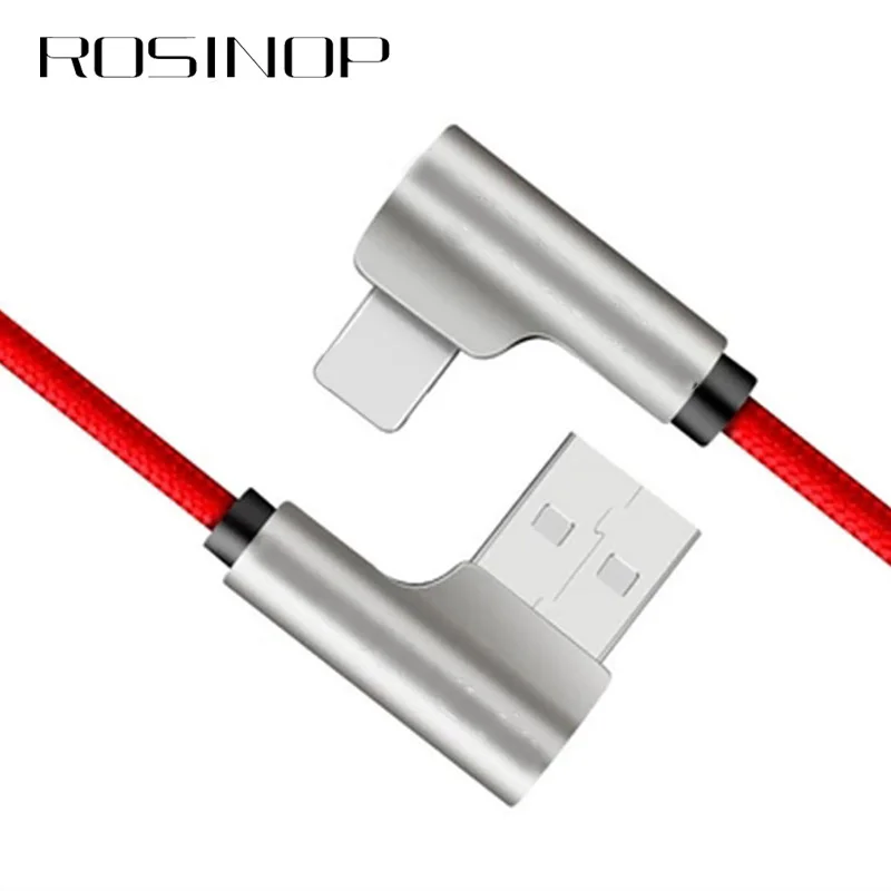 

Rosinop 2.4A Fast Charge Cable For chargeur iphone Cable USB tipo c For Lightning huawei p30 20 10 Nylon USB Micro kabel