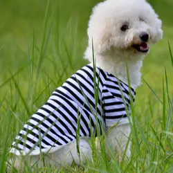 Полосатая одежда для собак, летние рубашки для маленьких и средних собак, одежда для домашних животных, одежда для собак, одежда для