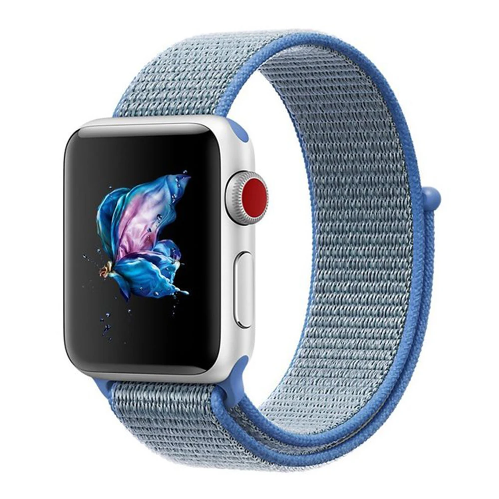От MU SEN тканый нейлоновый ремешок для apple watch 42 мм 38 версия спортивные тканевые