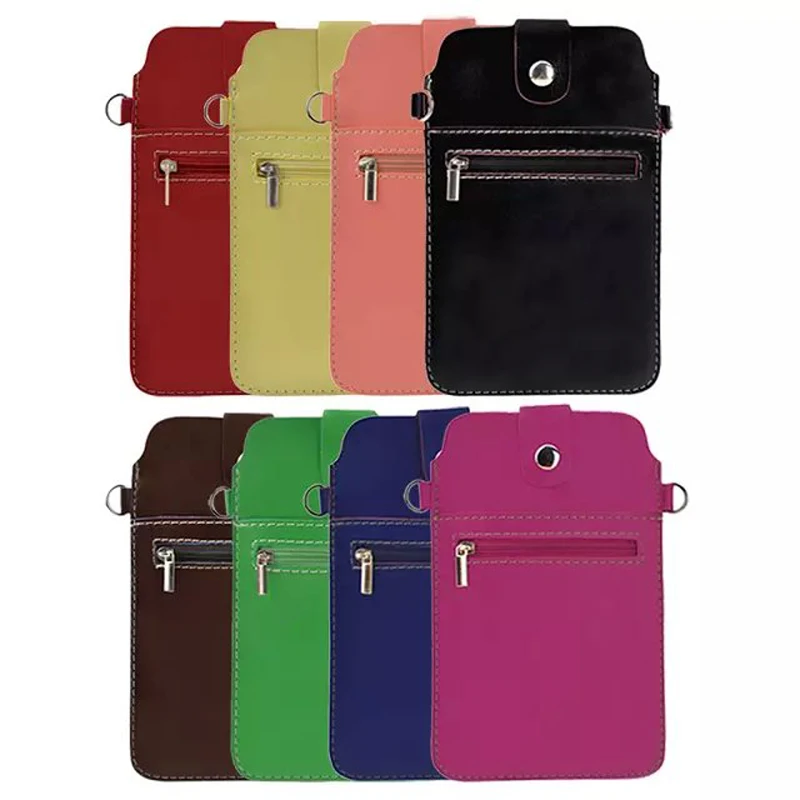 7 Colors PU Leather Phone Bag Crossbody Mobile Phones Case Women Fashion Pouch for Samsung Galaxy S10 Plus M10 M20 iPhone 7 Plus