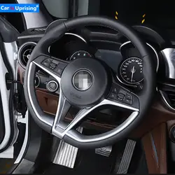 ABS Стиль украшения рулевого колеса автомобиля Frame отделкой Стикеры Крышка для Alfa Romeo Giulia аксессуары