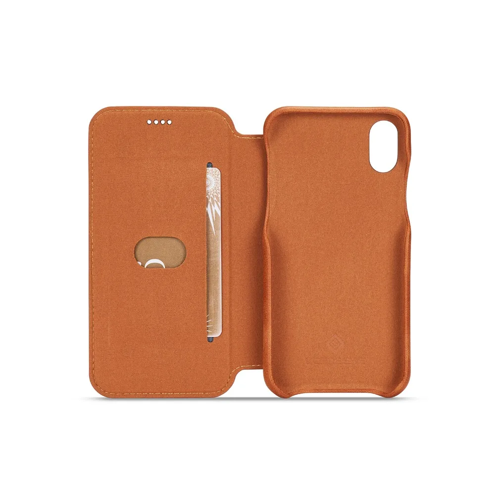 Genuine Leather Flip Cover for iPhone 14 13 12 11 Pro Max Mini XS XR 8 7 6S Plus SE3 Case Slot Magnet Cover Stand Holder Funda iphone 12 wallet case