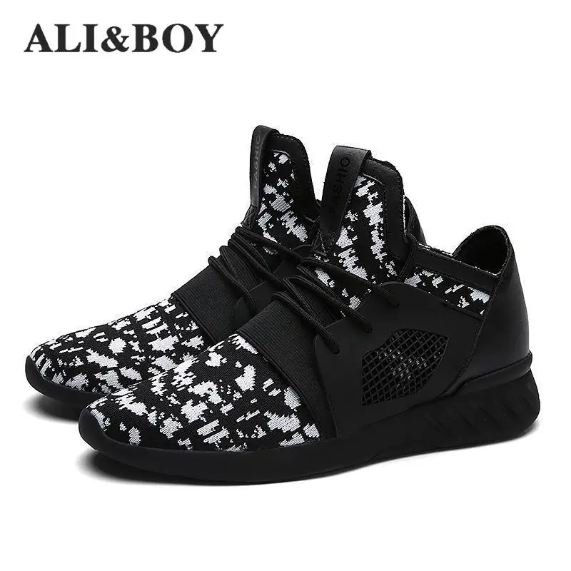ALI & BOY/летние мужские кроссовки для бега прогулочная обувь мягкая дышащая сетка