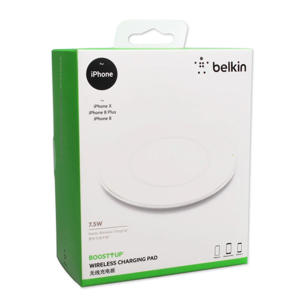 Belkin оригинальный 7 5 Вт BOOST Беспроводной зарядного устройства для iPhone XS Max 8 Plus samsung