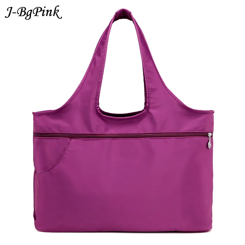 

J-Bg Pink Brand Large capacity Nylon Handbags Women Patchwork Casual Women Shoulder Bags Female Ladies Purse Bag Mummy Bag