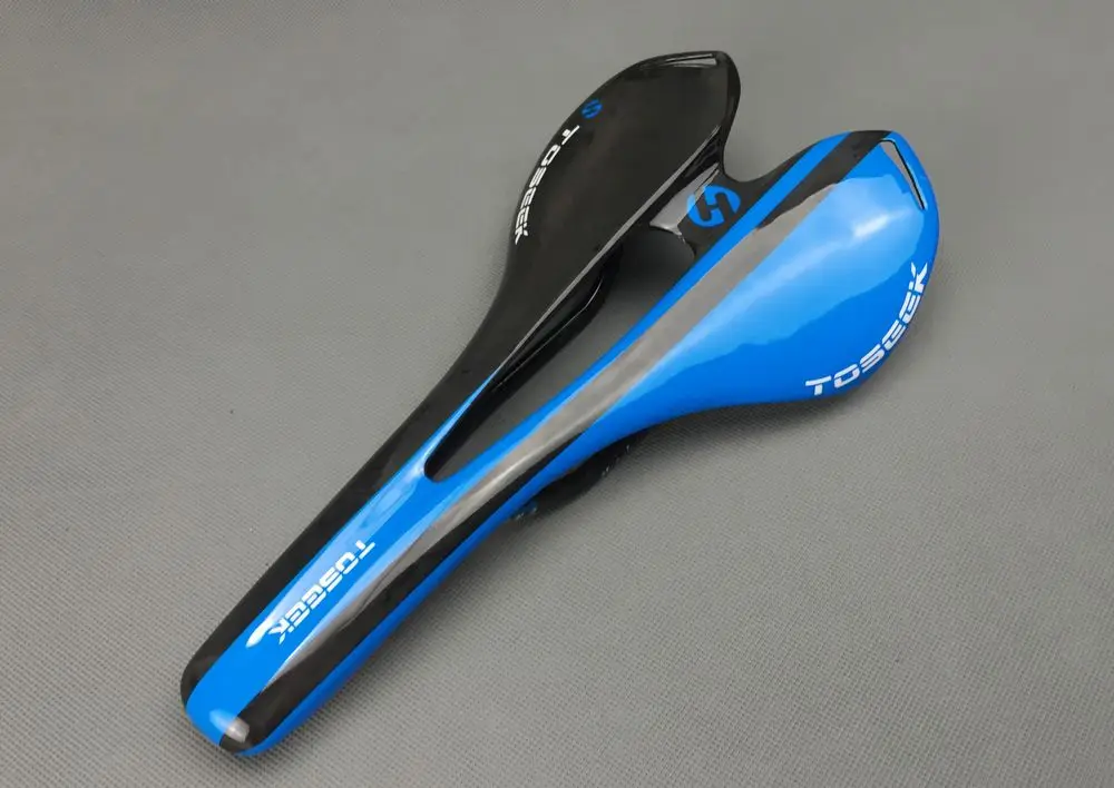 

UD gloss Blue TOSEEK super lightweight carbon fiber Bicycle Road/MTB Cycling Seat Saddles New design