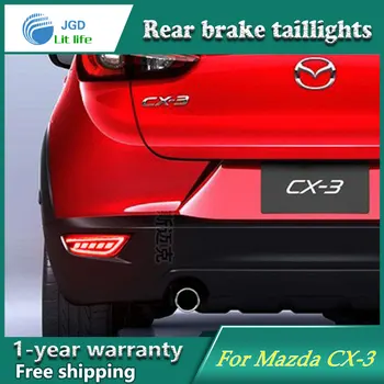 

Car Styling Rear Bumper LED Brake Lights Warning Lights case for Mazda CX-3 CX3 CX 3 2016 2017 Tail Brake Stop DRL Fog Light