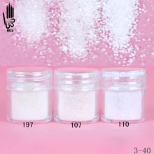Лак для ногтей, 1 банка/коробка, 10 мл, цветной белый лак для ногтей, тонкая пудра для украшения ногтей, 300 цветов для гель-лака, 3-40