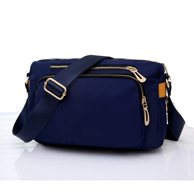 Casual Women Messenger Bags Small Waterproof Nylon Shoulder Casual Women Messenger Bags Small Waterproof Nylon Shoulder Crossbody Bag Travel Handbags Bolsa Feminina Black Blue