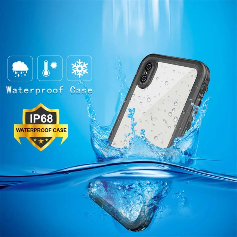 

Waterproof Case Shock Proof Swimming Diving Snow Proof Cover Underwater Protective Case For iphone X XS XR XSMax Coque KS0167