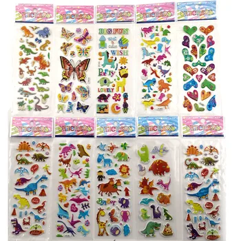 

10pcs Different 3D Cute Stickers Funny Toy For Kids On Scrapbooking Phone Laptop Gifts Dinosaur Butterfly Office School Supplies