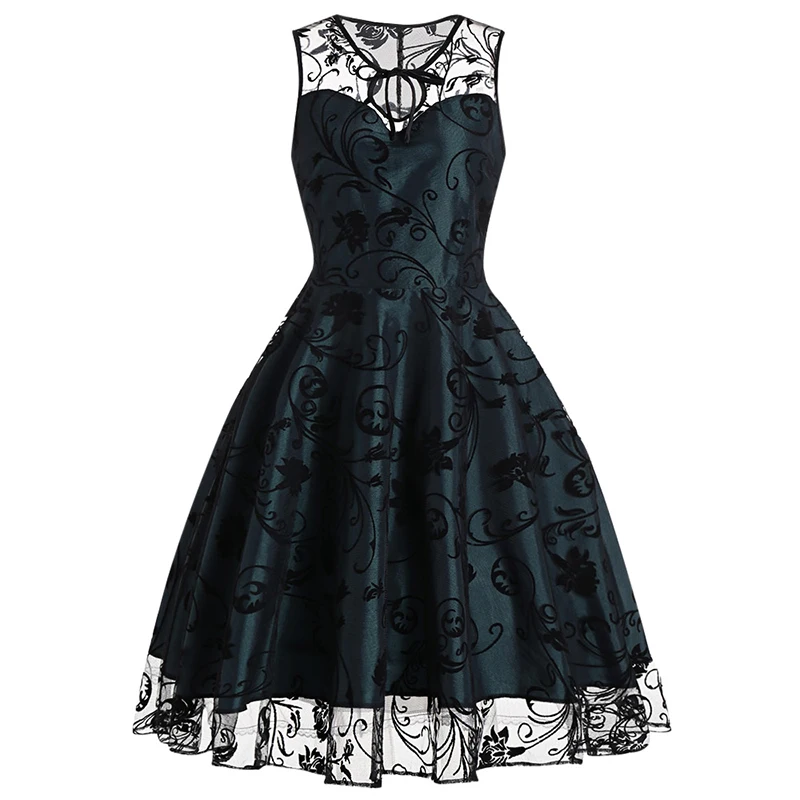 Женское платье винтажное с круглым вырезом для свадебной вечеринки|dress rounds|robe
