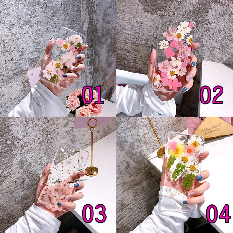 Mayitr Case For iphone 7 8 6 6s plus X XR XS Max Real Dried Pressed Flowers Soft Cover For iPhone XS Max XR X 6 7 8 Plus Fundas