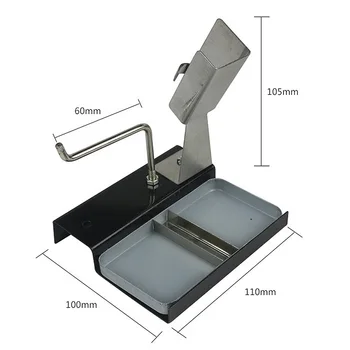 

Electric Soldering Iron Holder Stand Mount Tin Wire Bracket Support Station Iron Frame Tin wire bracket All Metal Double Seat